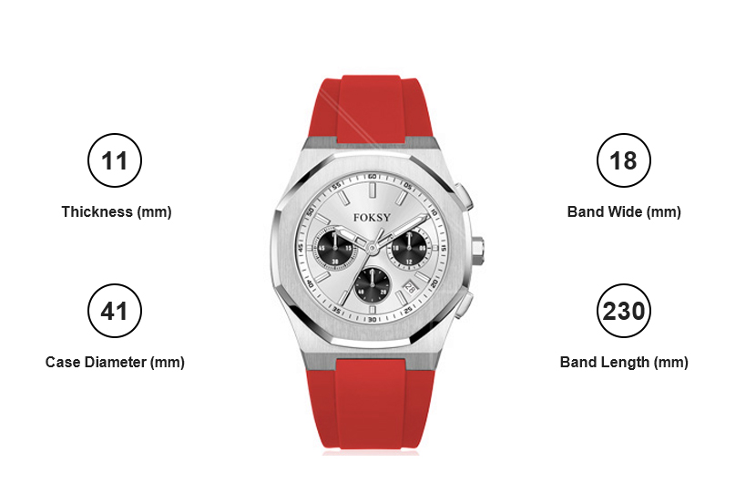 custom red chronograph