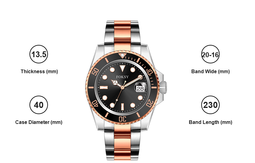 custom round quartz watch