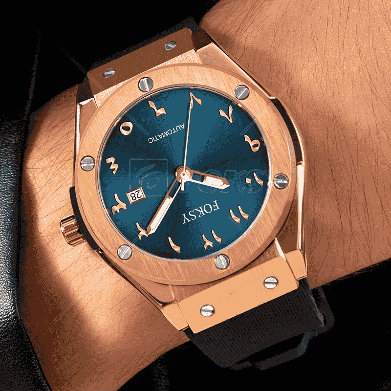 OEM ODM Fashion Luxury Arabic Numerals With Calendar Men Round Automatic Watch Factory
