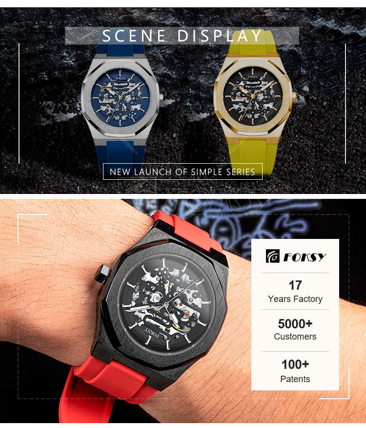 Customized Stylish Classic Silicone Strap Watch