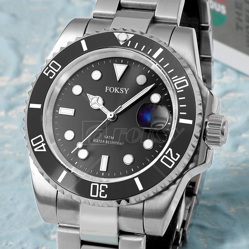 Custom High Quality Business Stainless Steel Round Quartz Watch With Calendar