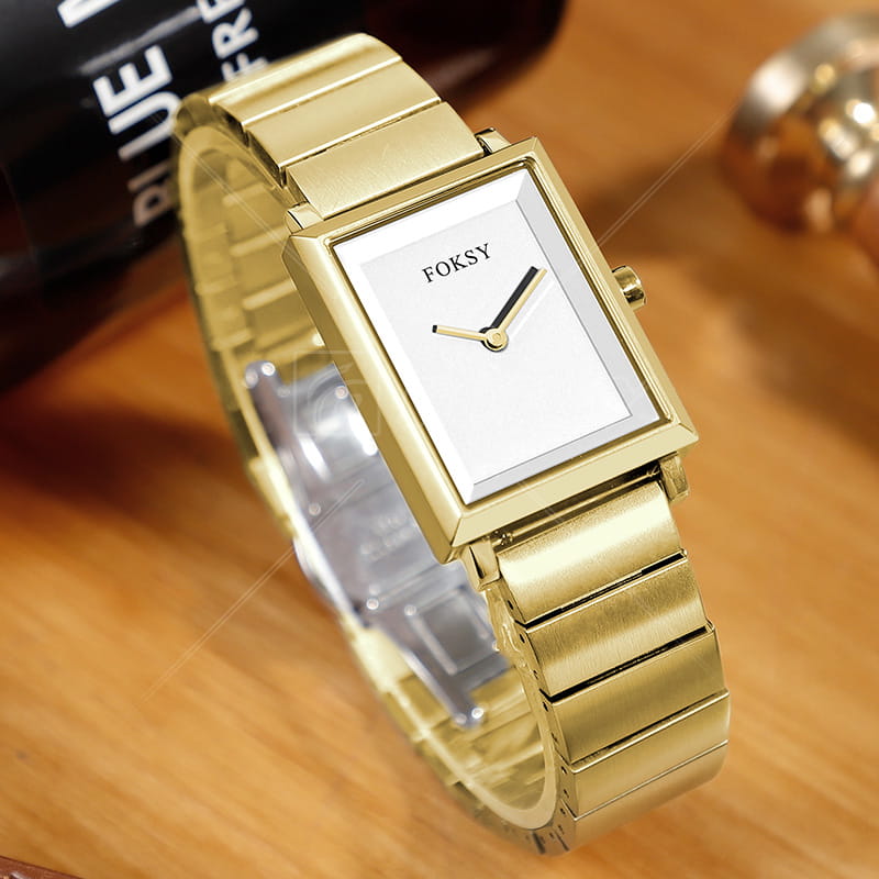 OEM ODM Simple Hot Sale Fashion Stainless Steel Square Ladies Quartz Watch Manufacturer