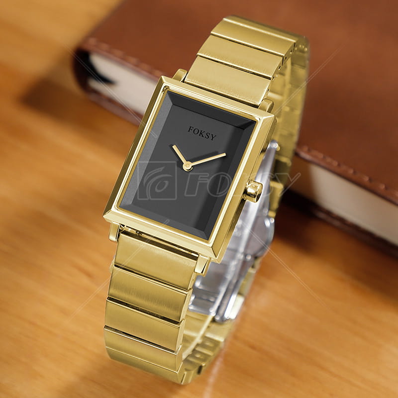 OEM ODM Simple Hot Sale Fashion Stainless Steel Square Ladies Quartz Watch Manufacturer