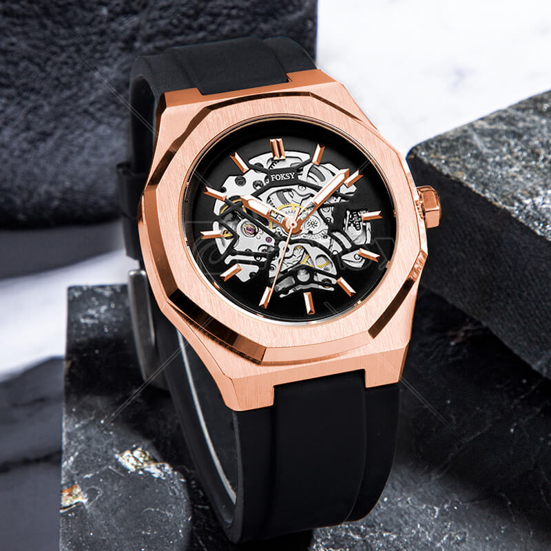 OEM/ODM Fully Automatic Skeleton Mechanical Watch, Luxury Watch Manufacturer