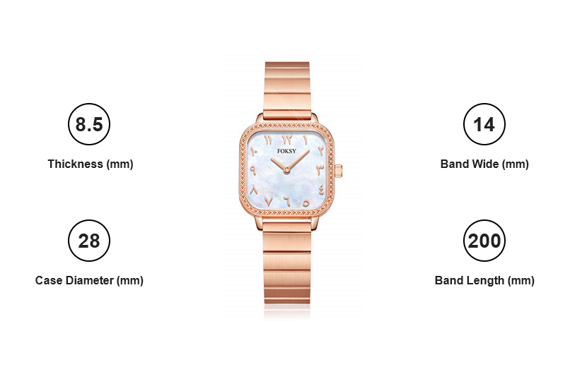 custom wrist watch arabic numbers