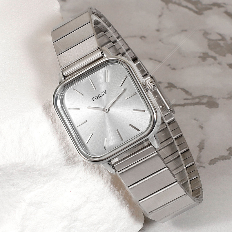 Wholesale Price Square Stainless Steel Watch Band Alloy Case 3ATM woman Quartz Watch