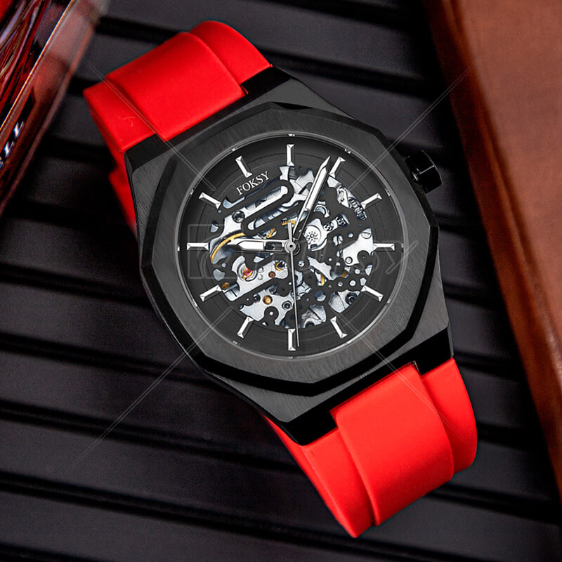 OEM/ODM Skeleton Automatic Analog Watch for Men, Mechanical Men's Business Watch Factory