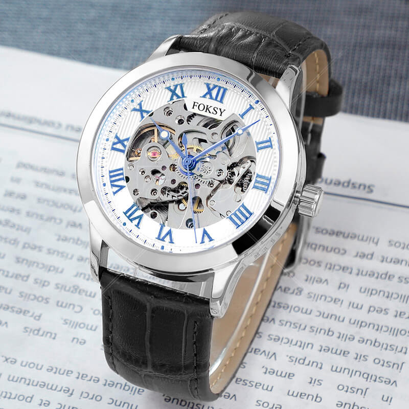 OEM/ODM Mechanical Watch Skeleton Engraving, Customized Brand Luxury Skeleton Men Watch