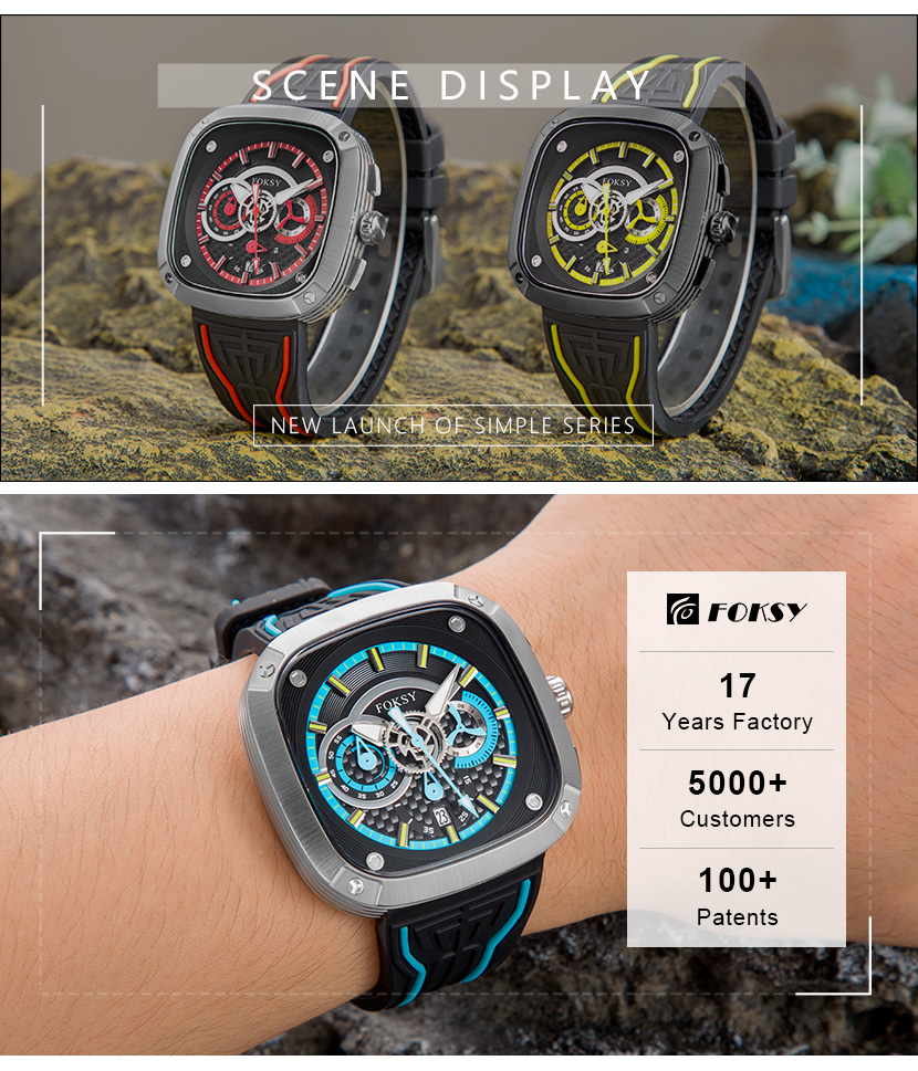 Stainless Steel Silione Men's Watch