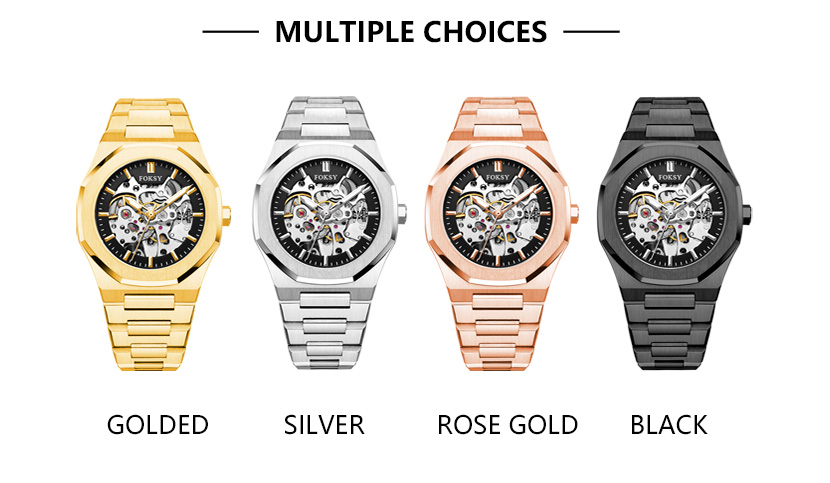 silver rose gold automatic watches