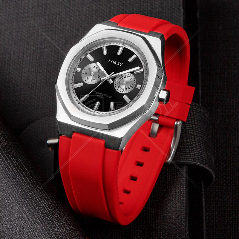 Orologio Uomo ORPHELIA Harmony Cronografo - Cassa Acciaio 41mm, Quadrante Nero, Cinturino A Maglie In Acciaio - Vetro Minerale, Impermeabile 5 Bar