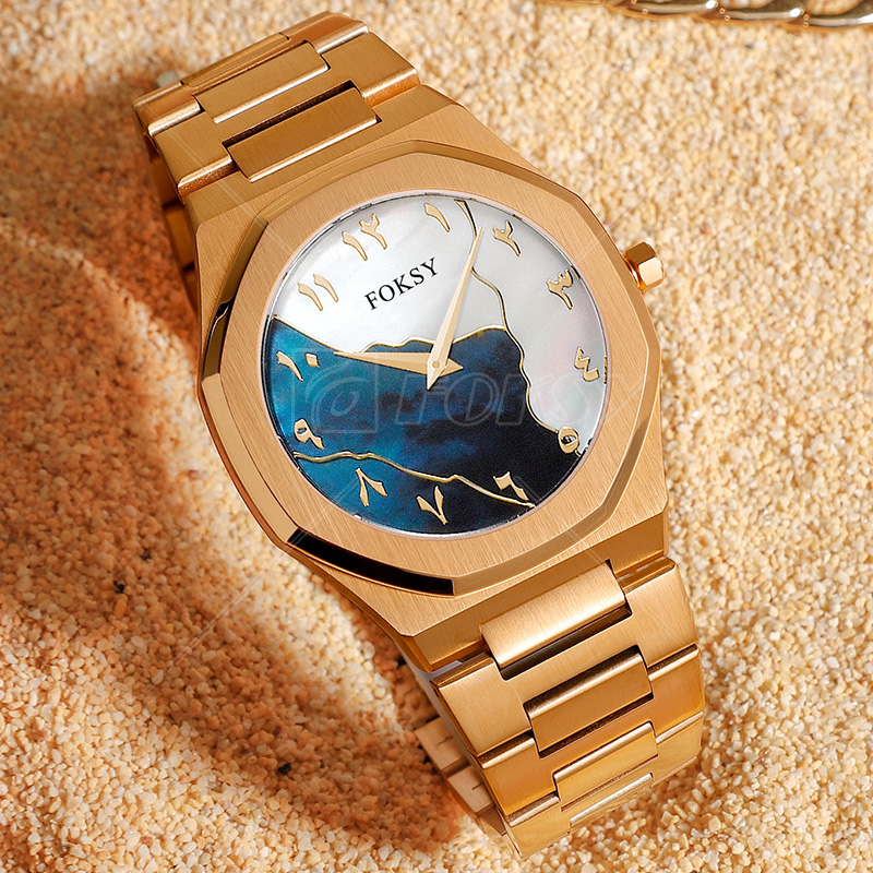 Quartz Watch Company Oem Custom Luxury Japan Movement Arabic Numbers Men Watches