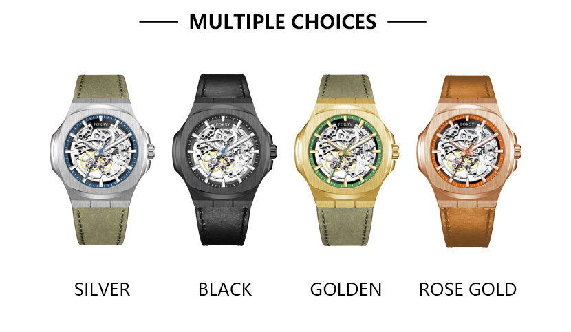 silver rose gole automatic watches