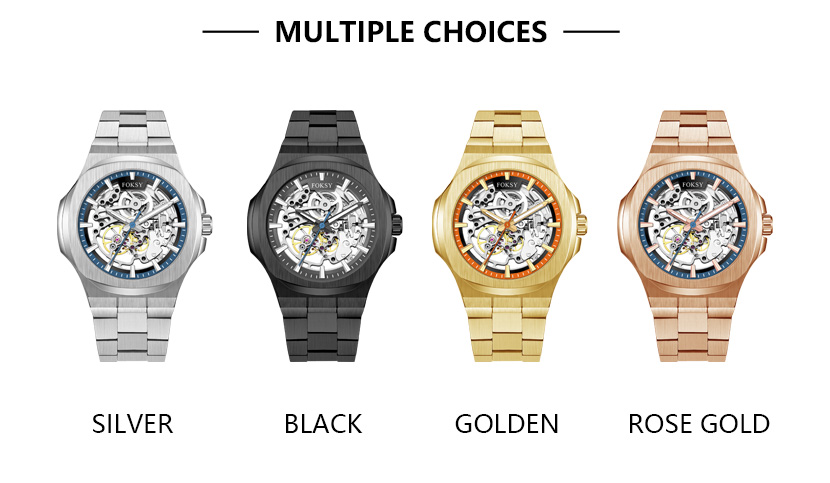 silver rose gole automatic watches