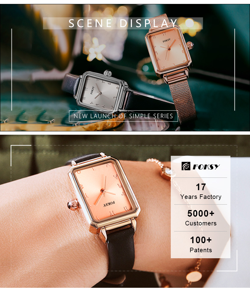 custom square quartz watch