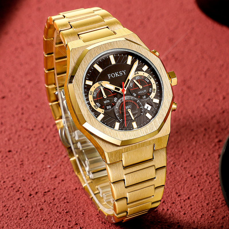 Watch Wholesalers Stainless Steel Band Watches Men Wrist Quartz Clock With Luminous Pointer Men'S Chronograph Watches