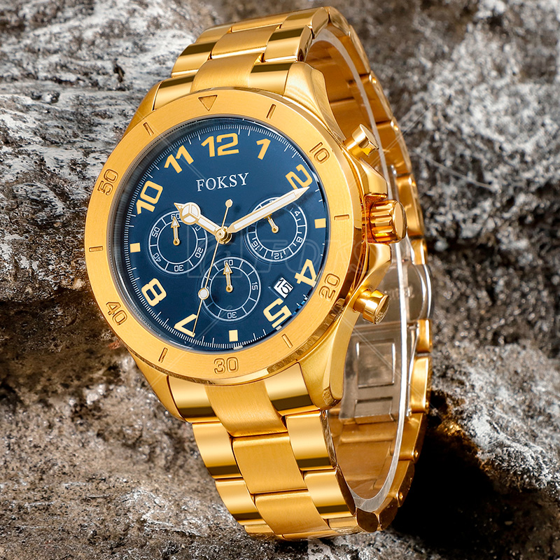 Watch For Men Luxury Stainless Steel Men Alarm Chronograph Quartz Wristwatches Sports Waterproof Dive Green Wristwatch Men'S Watches