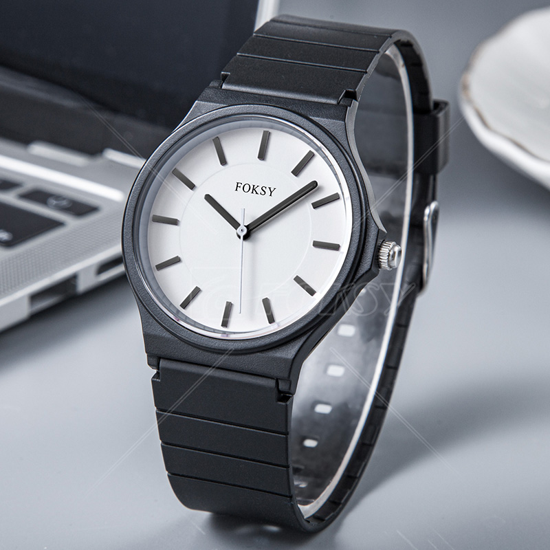 Plastic Round Analog Watch Waterproof Wholesale Order Quartz Watch Water Resistant Wristwatch Luxury Watches Men