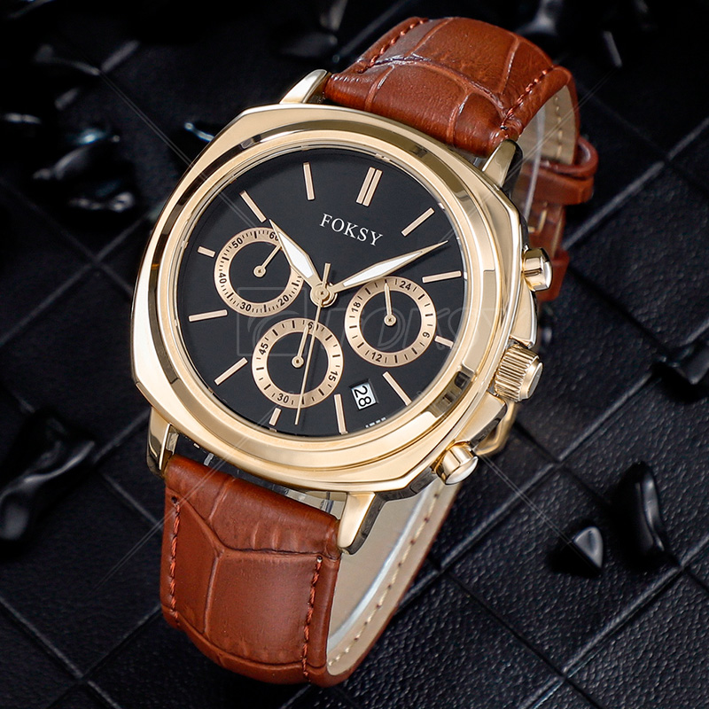 High Quality Waterproof Minimalist Wrist Men Luxury Custom Watch with Calendar Day and Date