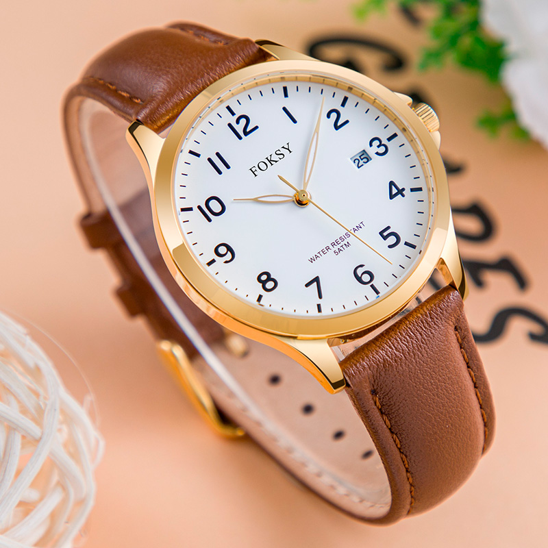 Luxury Quartz leather Watch Stainless Steel Back Custom Wholesale China Men Watch