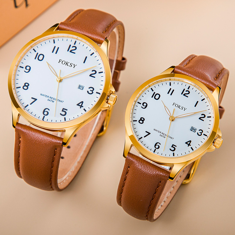 Date Casual WristWatch OEM LOGO Clock Luxury Men Women Watch Waterproof Couple Quartz Wristwatches