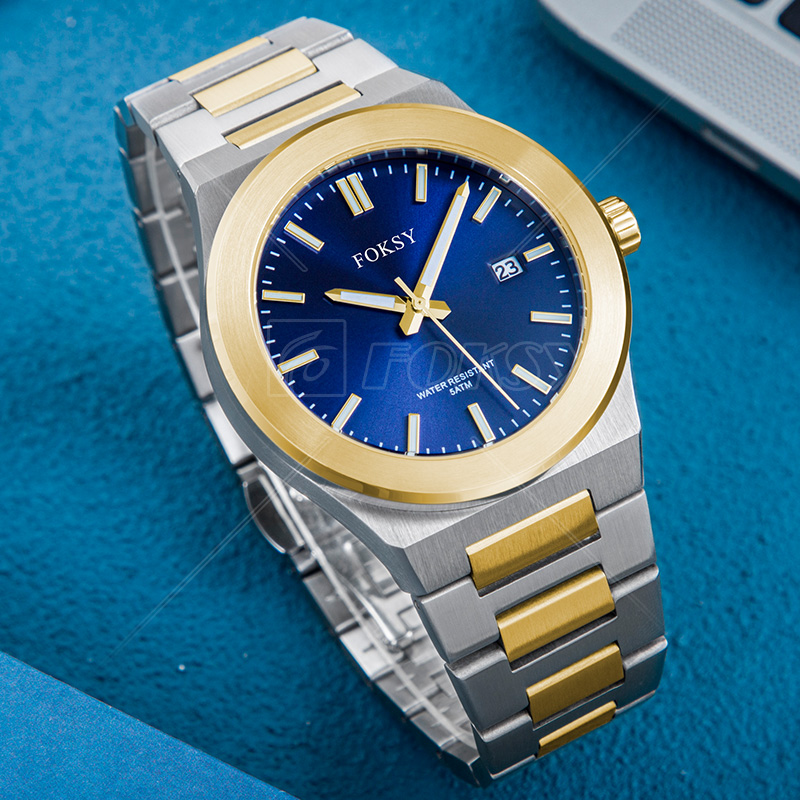 Fashion Business Mens Watches Top Luxury Sapphire Quartz Watch Men Stainless Steel Waterproof Wristwatch
