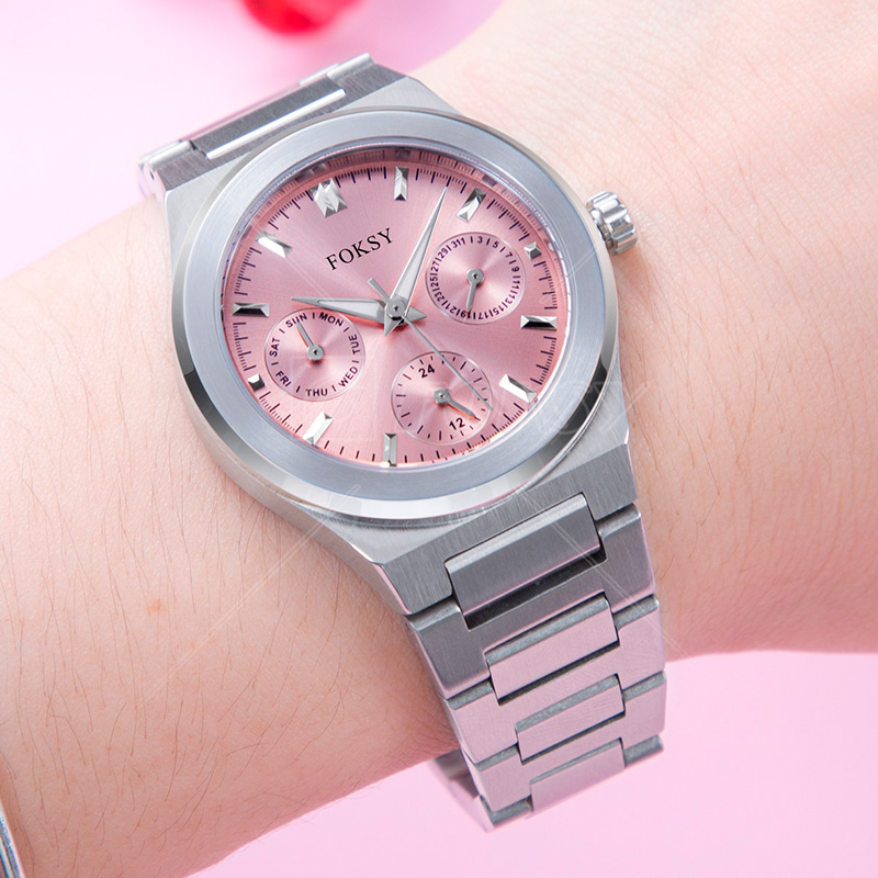 Luxury Watches For Women Stainless Steel Band Round Ultrathin Quartz Watch Elegant Waterproof Ladies Quartz Wristwatch