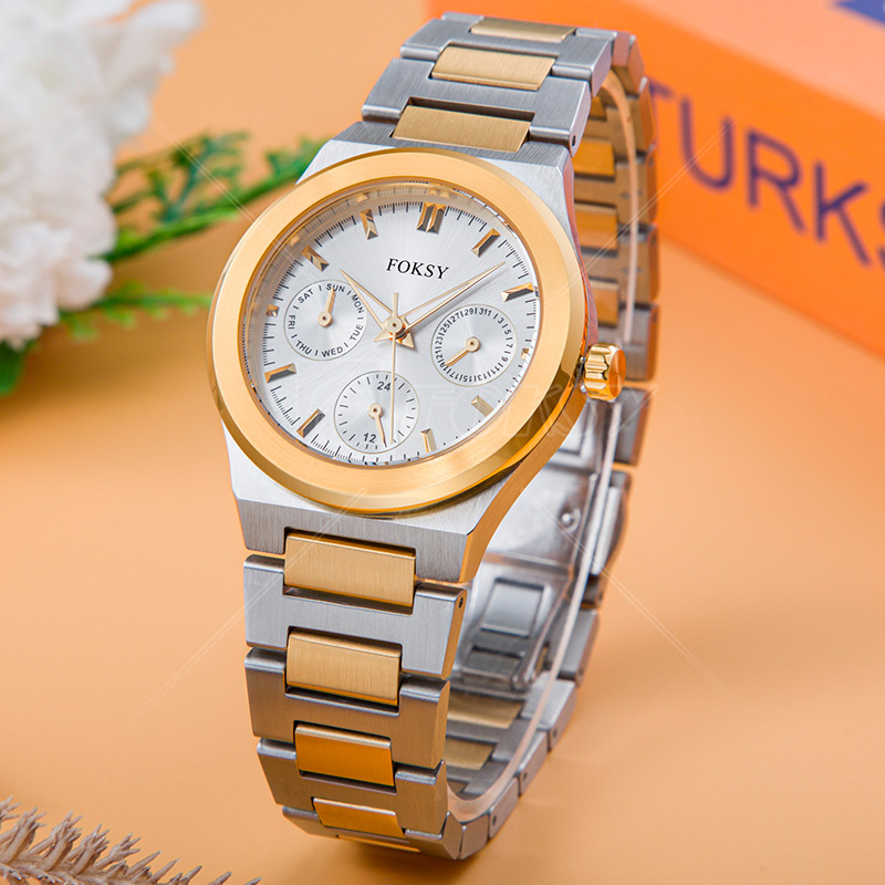 Luxury Watches For Women Stainless Steel Band Round Ultrathin Quartz Watch Elegant Waterproof Ladies Quartz Wristwatch