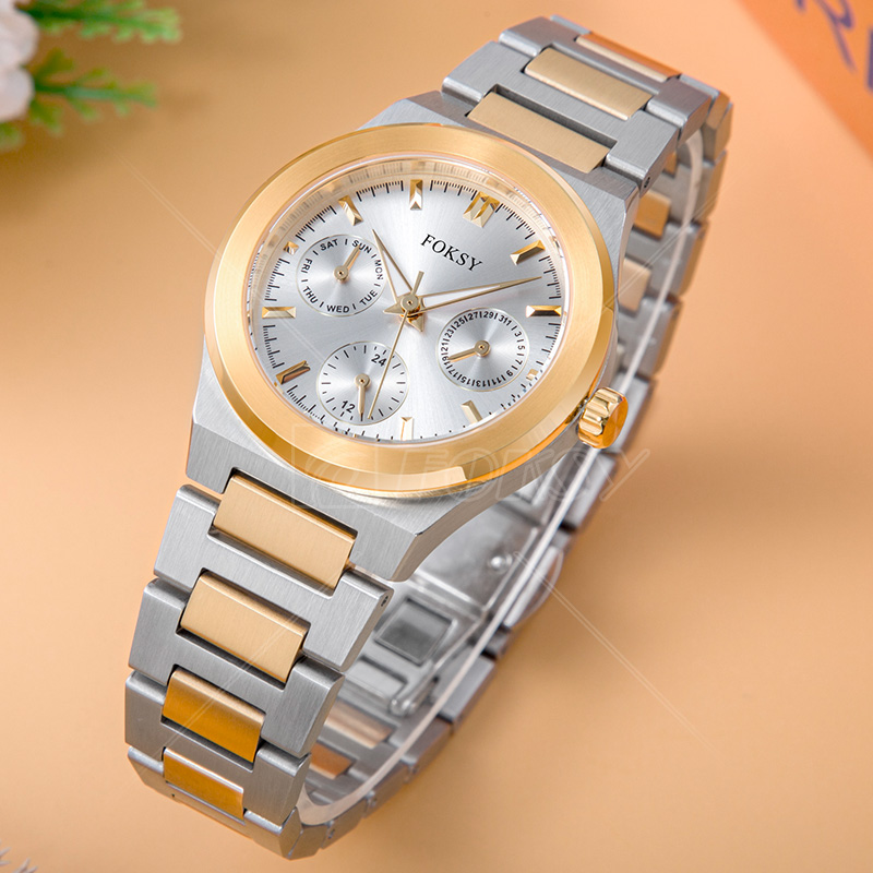 Luxury Watches For Women Stainless Steel Band Round Ultrathin Quartz Watch Elegant Waterproof Ladies Quartz Wristwatch