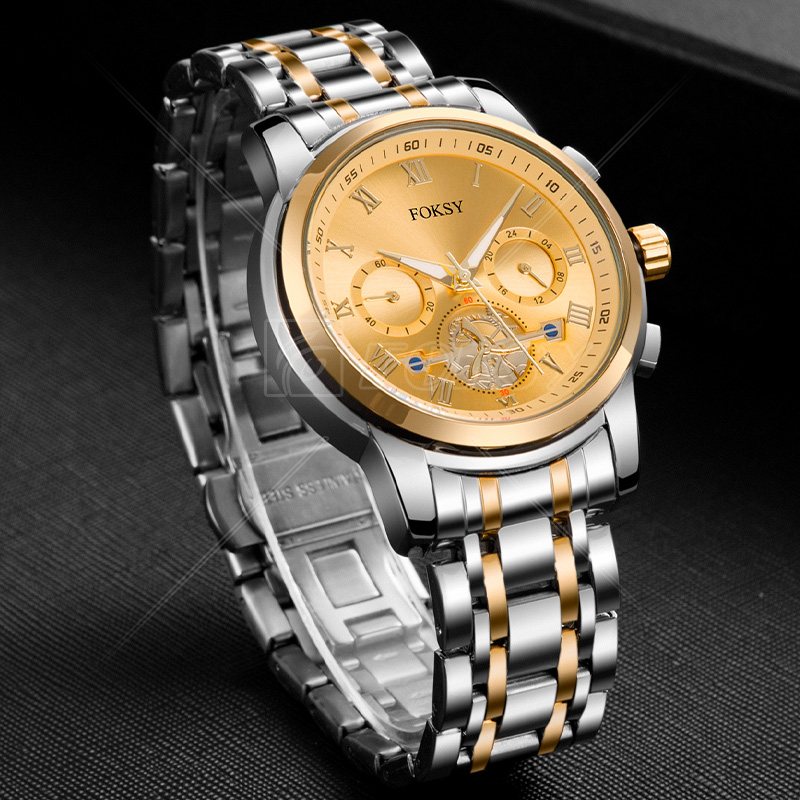 Custom Logo Waterproof Stainless steel Minimalist Wrist Men Luxury Quartz Watch for Men 