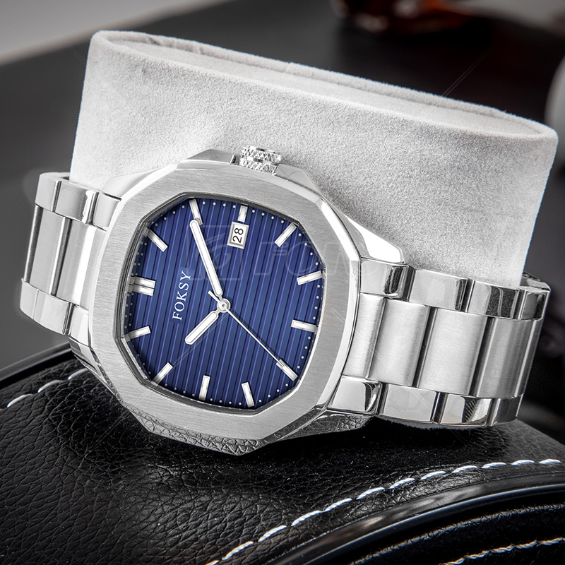 Montre à Quartz Rectangulaire – Cadran 30 Mm Acier Inoxydable – Verre Minéral – Étanche 3 ATM – Pour Homme Et Femme