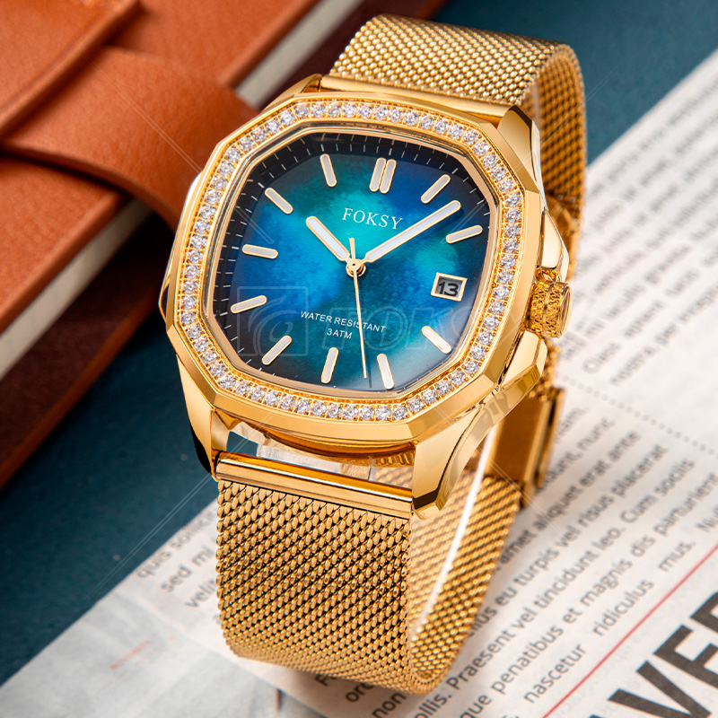 High Quality Waterproof OEM Manufacturer Classic Fashion Custom Logo Alloy Wrist Rectangle Luxury Quartz Watch for Men