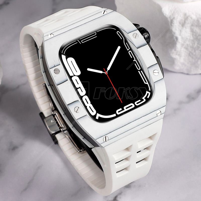 For Apple Watch High Quality Luxury Custom Logo Carbon Fiber Watch Case For Apple Watch Series 42mm 44mm 45mm
