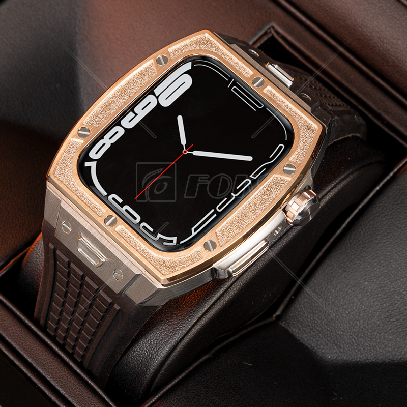 Apple Watch Case 44Mm Stainless Steel Luxury Custom Logo Watch Case For Apple Series7 Iwatch