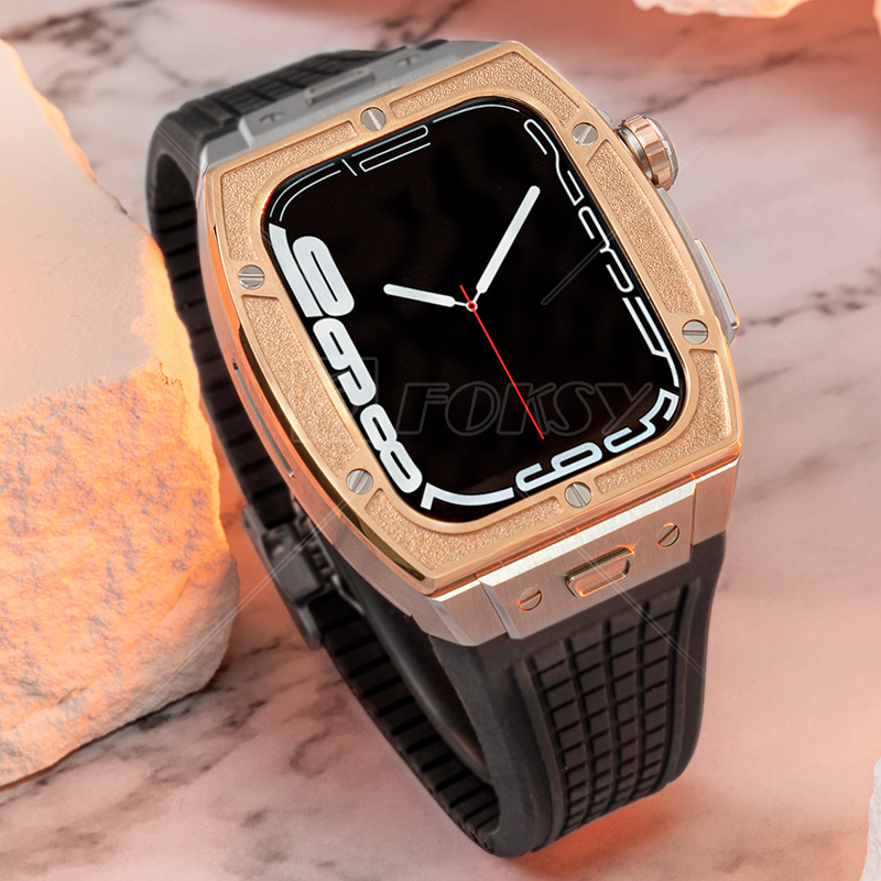 Apple Watch Case 44Mm Stainless Steel Luxury Custom Logo Watch Case For Apple Series7 Iwatch