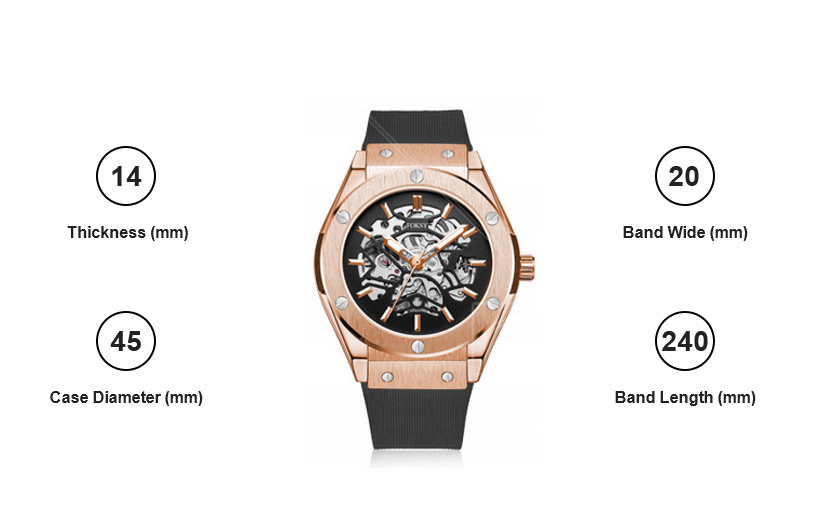 alloy case men mechanical watch