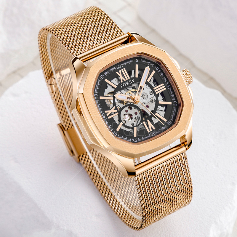 Wrist Luxury Square Mechanical Watch Girl Wrist Women Waterproof Automatic Trending Design Classic Private Label For Women