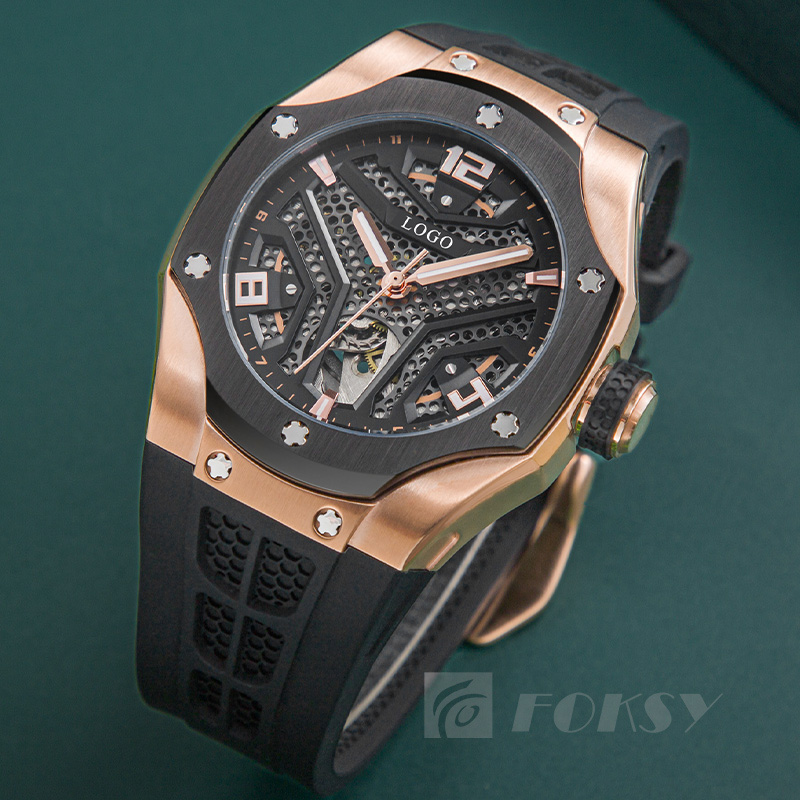 Automatic Watch Men Skeleton Sapphire Crystal Mechanical Waterproof Luminous Watches For Men