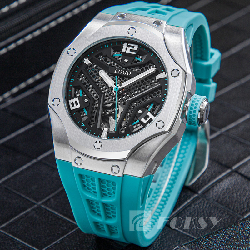 Automatic Watch Men Skeleton Sapphire Crystal Mechanical Waterproof Luminous Watches For Men