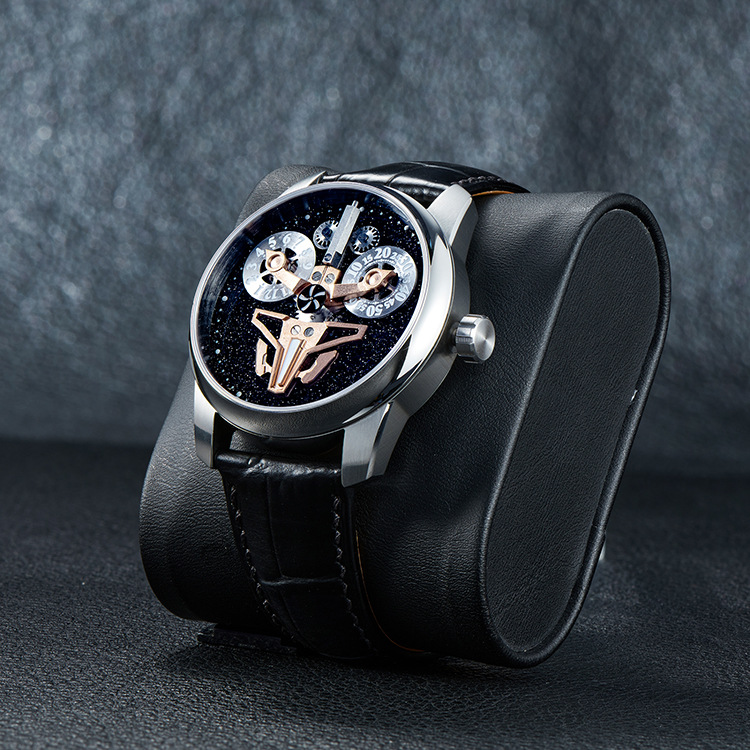 Good quality skeleton style luxury stainless steel band fully automatic mechanical watch custom logo