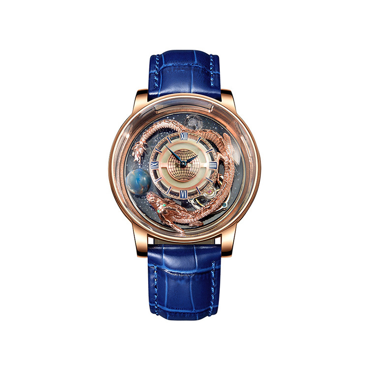 High Quality Men's Quartz Waterproof Watch Luxury Dragon Quartz Men's Watch With Hollow Out