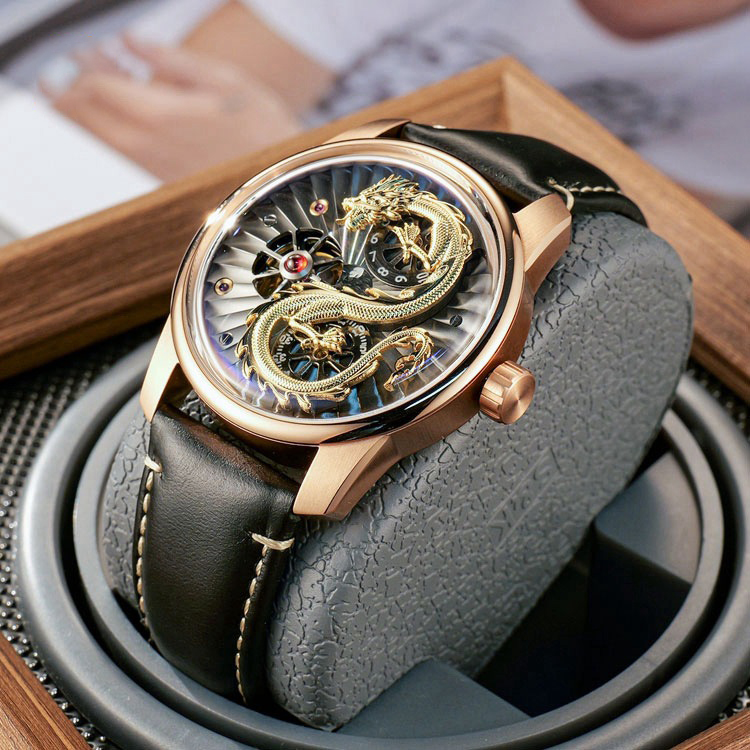 Watch Men Waterproof Leather Band Wristwatches Male Automatic Men Watch