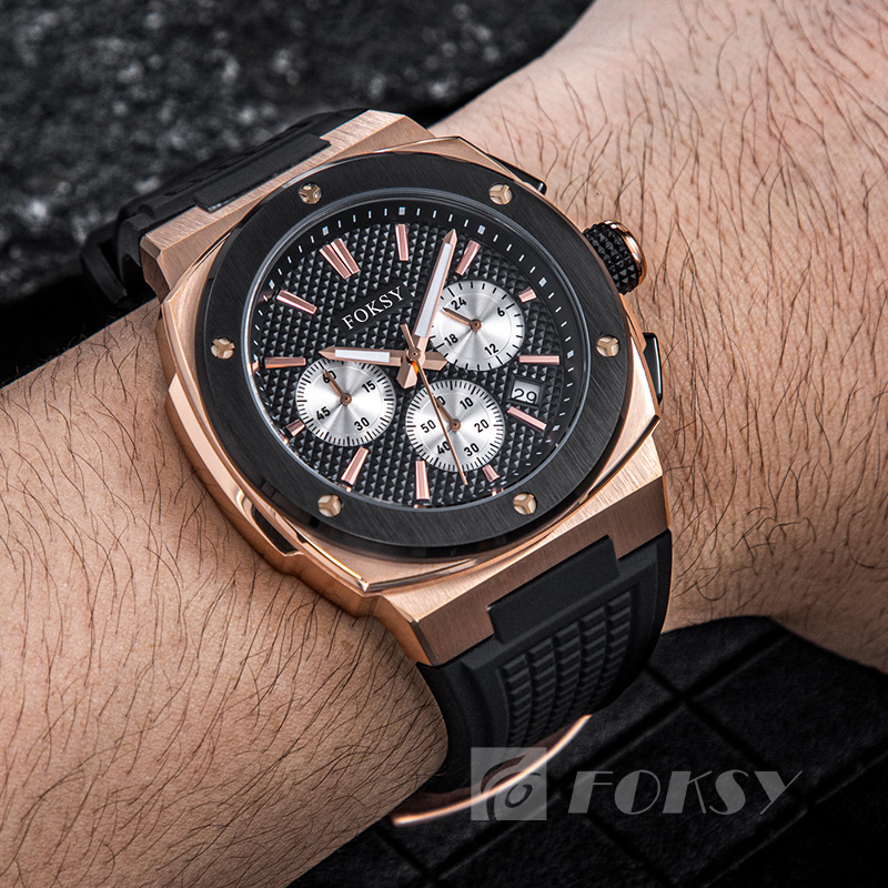 Wholesale Watches Branded Customized Men's Quartz Watches Fashion Luxury Waterproof  Silicone Strap