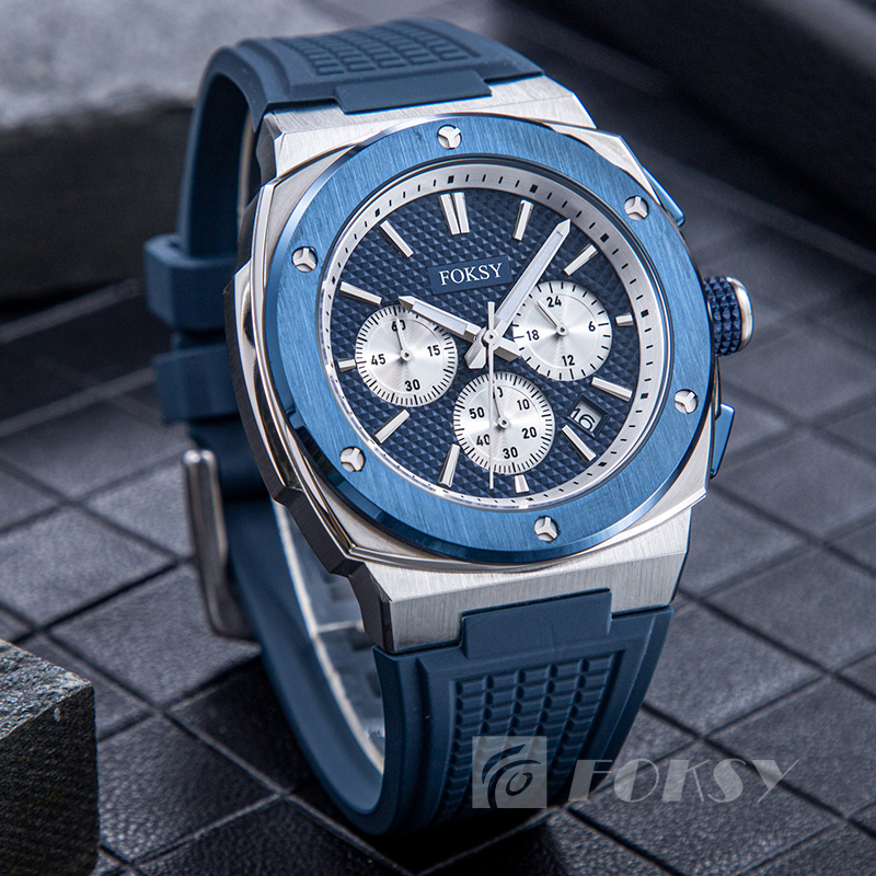 Wholesale Watches Branded Customized Men's Quartz Watches Fashion Luxury Waterproof  Silicone Strap