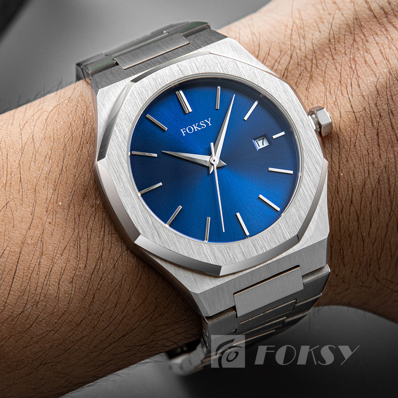 High Quality Men Watches Luxury Brand Quartz Stainless Steel Male Waterproof Wristwatch Custom Logo