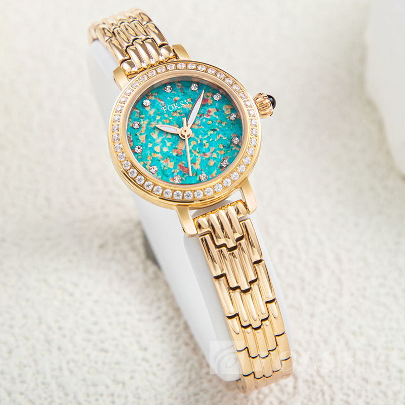 Women's Diamond Watch Luxury Ladies Casual Leather Band Quartz Watches Wholesale