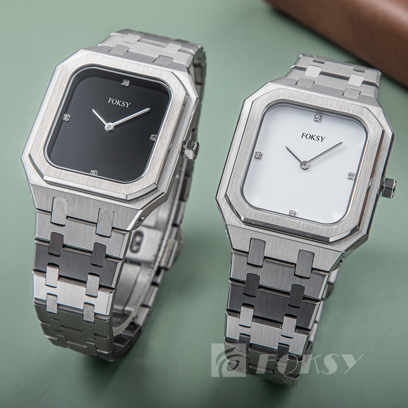 OEM Watch for Women Fashion Stainless Steel Band Square Watch Elegant Waterproof Ladies Quartz Watch