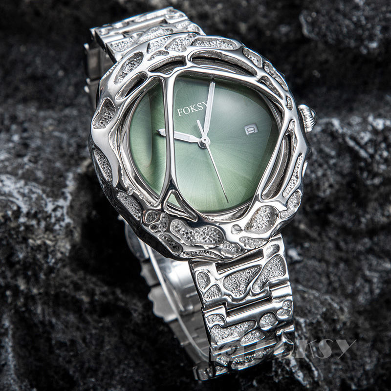 OEM Custom Men's Stainless Steel Luxury Quartz Watch Unique Twisted Claw New Design