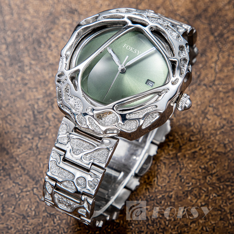 OEM Custom Men's Stainless Steel Luxury Quartz Watch Unique Twisted Claw New Design