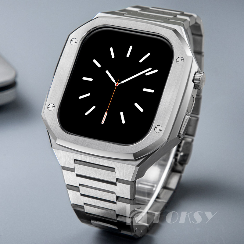 Customized Luxury Stainless Strap Used 46mm Original Cover Watch Case with for Apple Smart Iwatch Series10